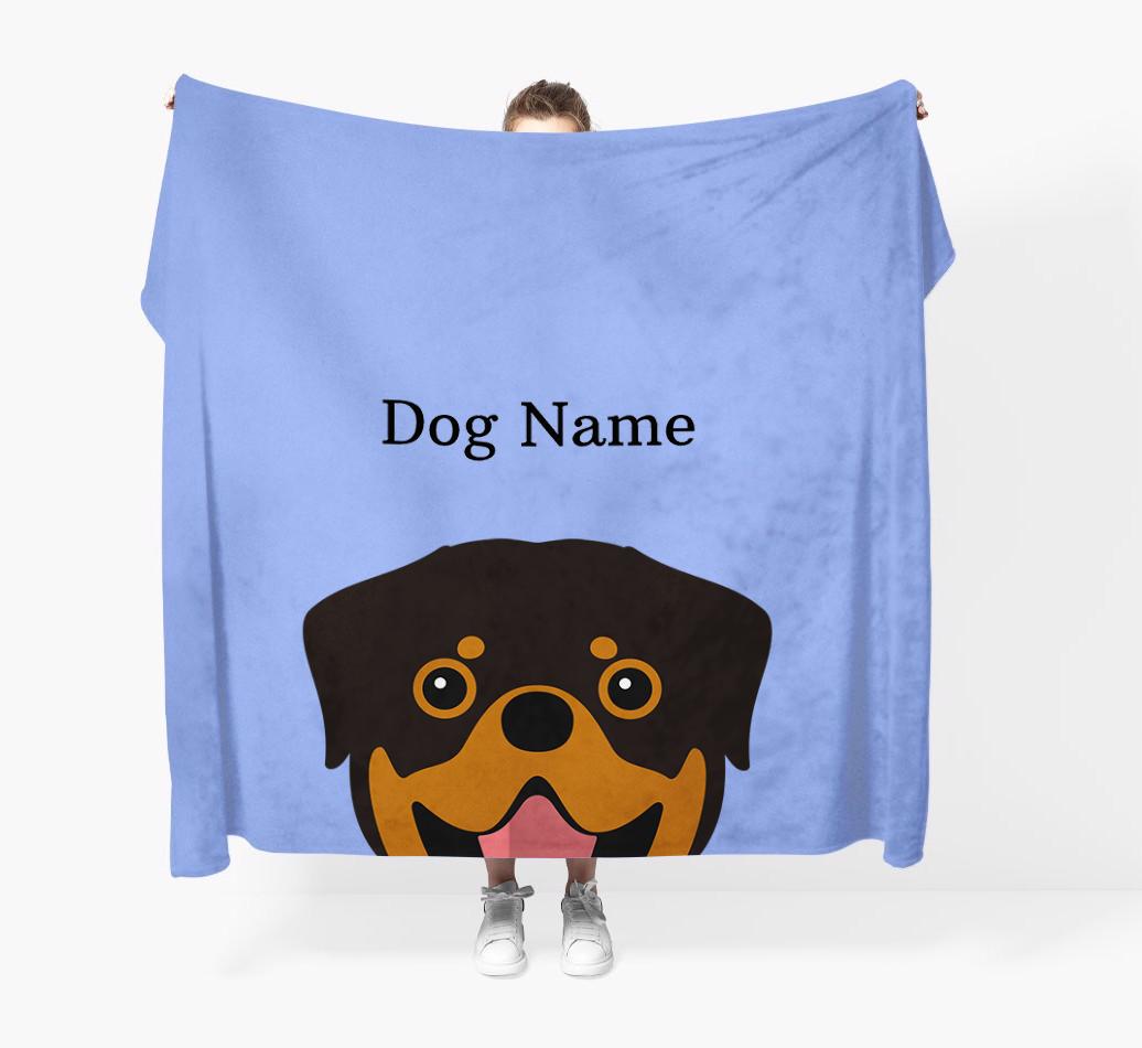 'Peeking Icon' - Personalized {breedFullName} Blanket