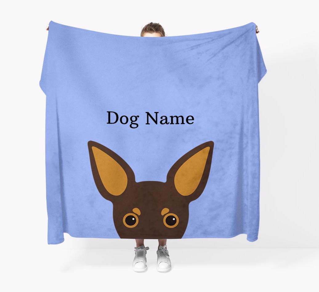'Peeking Icon' - Personalized {breedFullName} Blanket