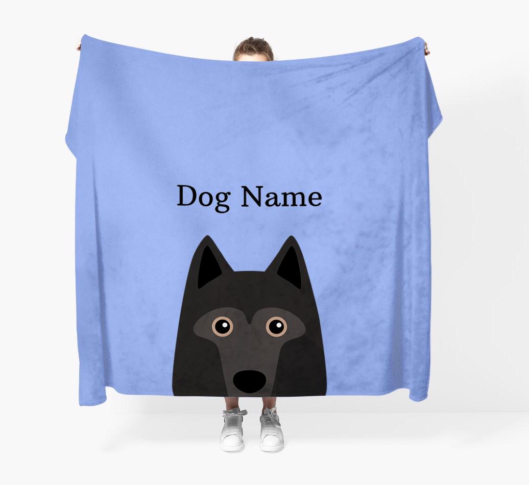 'Peeking Icon' - Personalized {breedFullName} Blanket