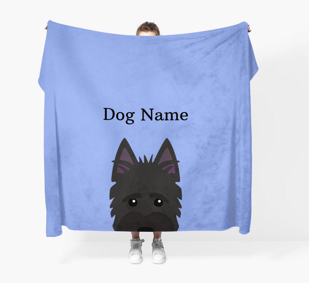 'Peeking Icon' - Personalized {breedFullName} Blanket