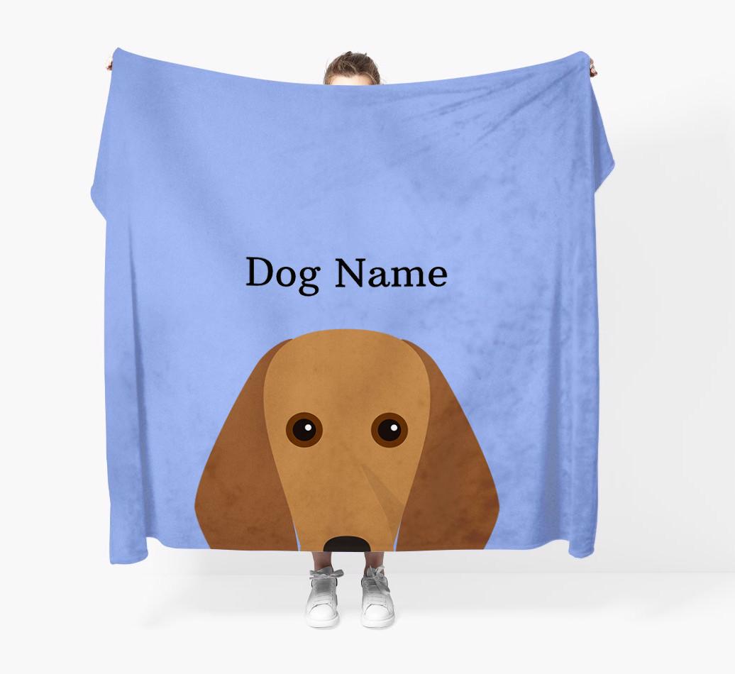 'Peeking Icon' - Personalized {breedFullName} Blanket