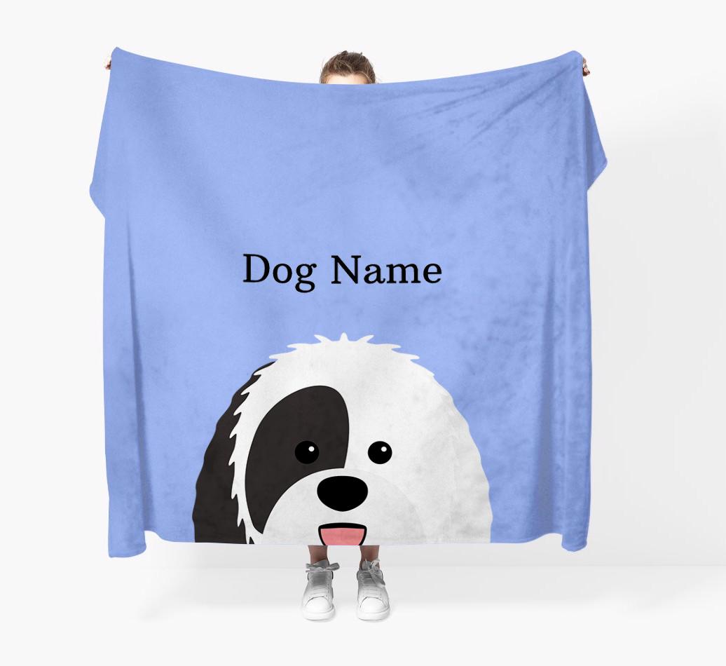 'Peeking Icon' - Personalized {breedFullName} Blanket