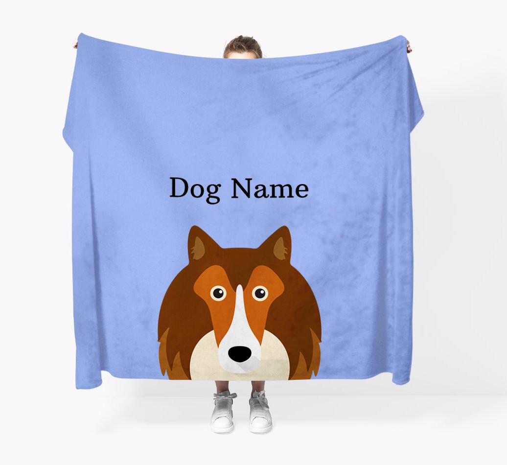 'Peeking Icon' - Personalized {breedFullName} Blanket