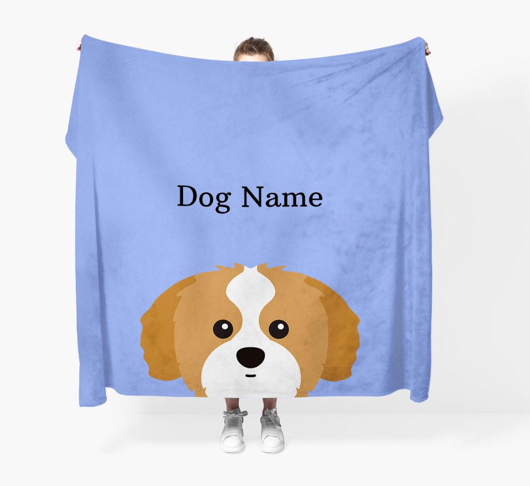 'Peeking Icon' - Personalized {breedFullName} Blanket