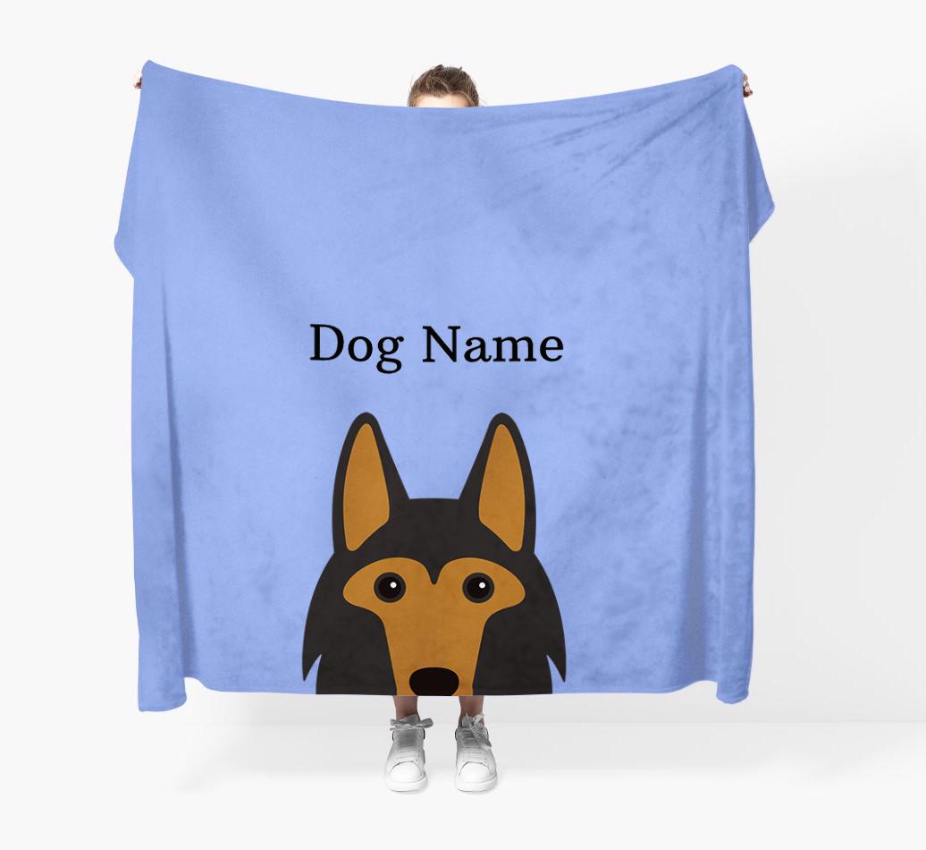 'Peeking Icon' - Personalized {breedFullName} Blanket