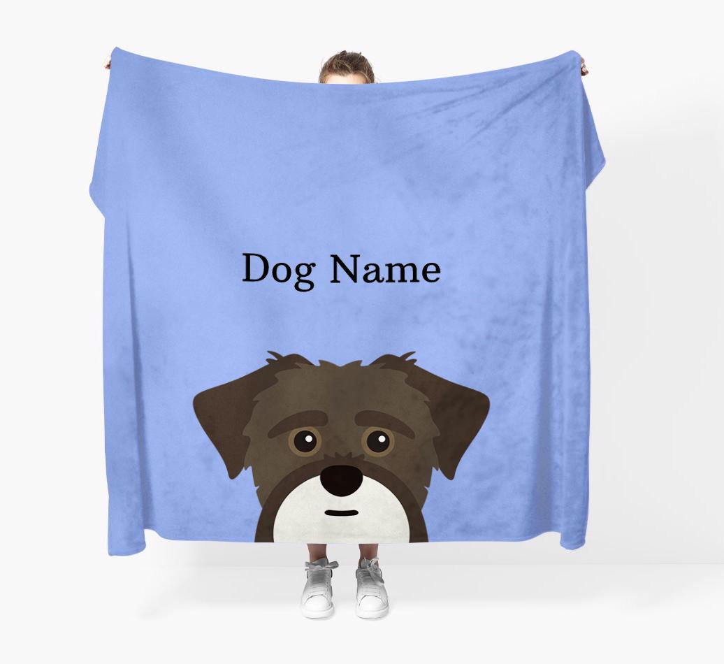 'Peeking Icon' - Personalized {breedFullName} Blanket