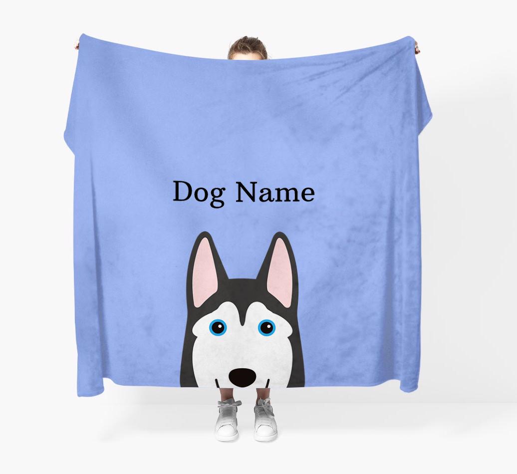 'Peeking Icon' - Personalized {breedFullName} Blanket