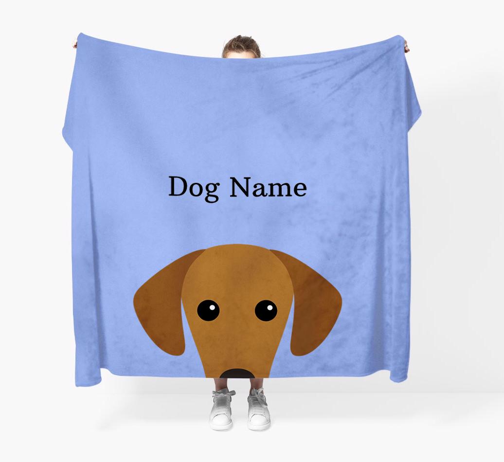 'Peeking Icon' - Personalized {breedFullName} Blanket