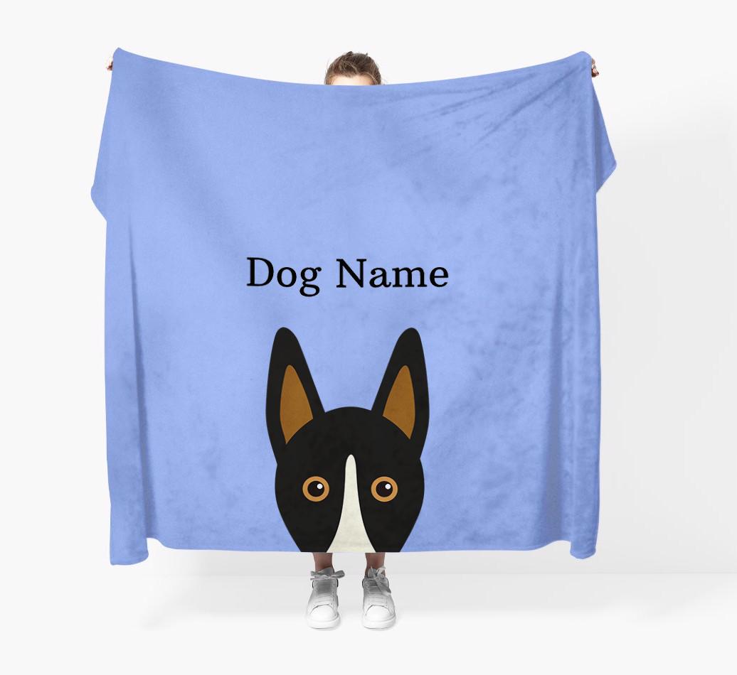 'Peeking Icon' - Personalized {breedFullName} Blanket