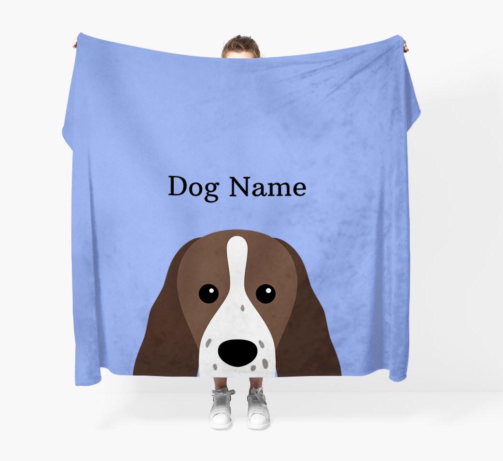 'Peeking Icon' - Personalized {breedFullName} Blanket