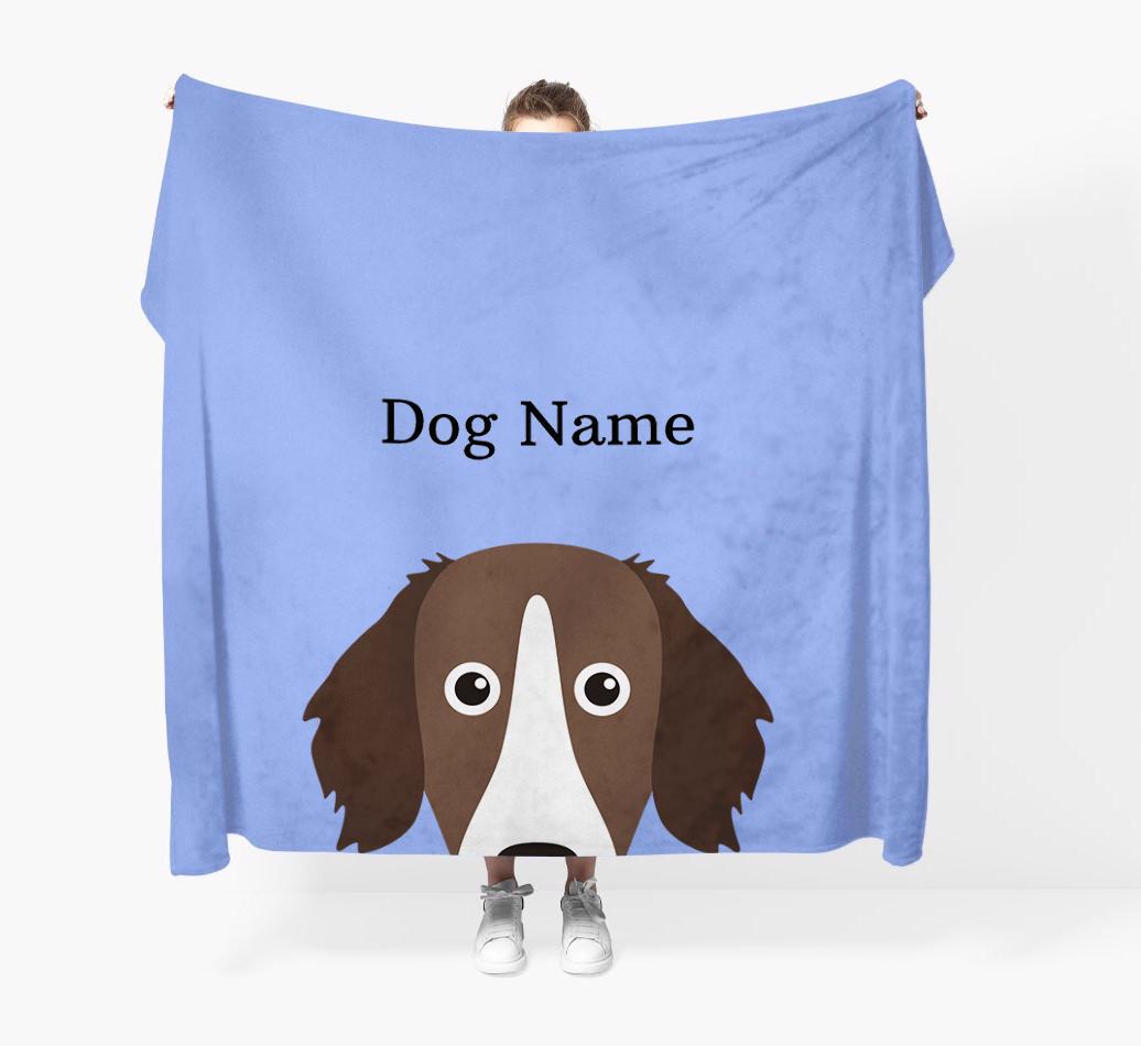'Peeking Icon' - Personalized {breedFullName} Blanket