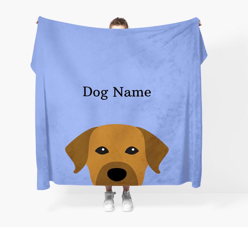 'Peeking Icon' - Personalized {breedFullName} Blanket