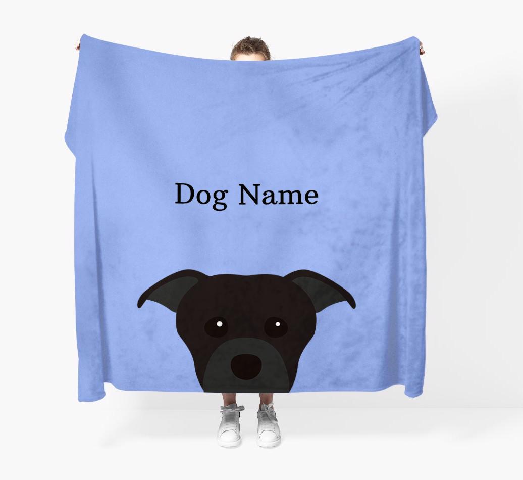 'Peeking Icon' - Personalized {breedFullName} Blanket