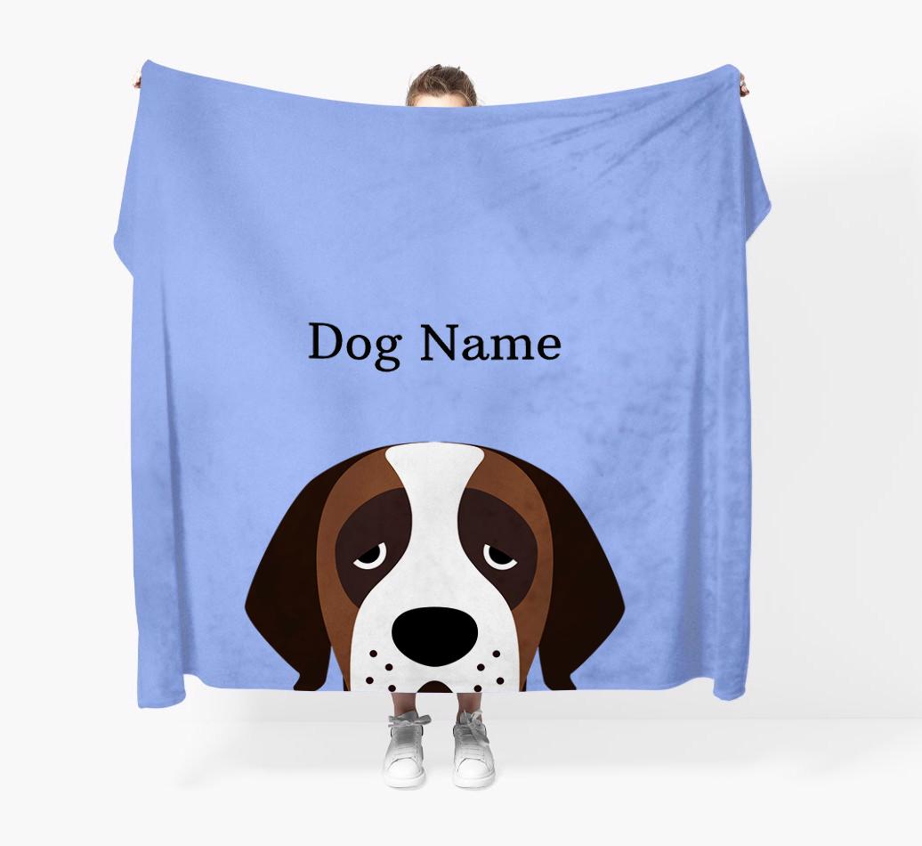 'Peeking Icon' - Personalized {breedFullName} Blanket