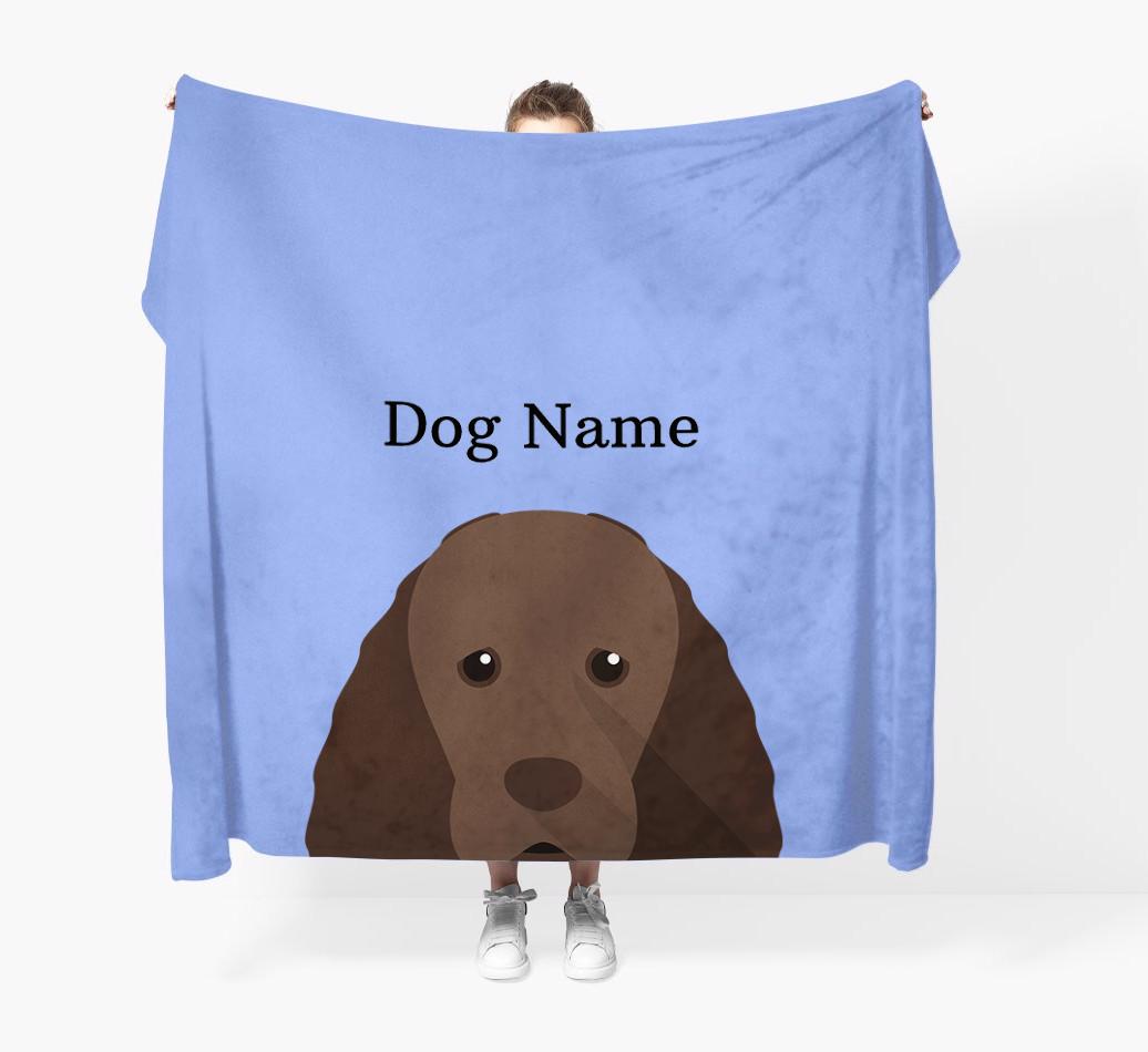'Peeking Icon' - Personalized {breedFullName} Blanket