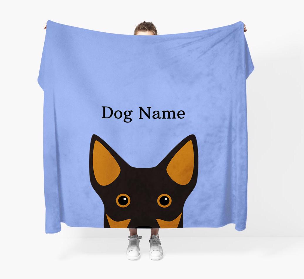 'Peeking Icon' - Personalized {breedFullName} Blanket