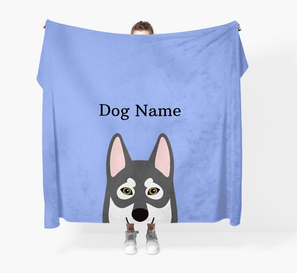 'Peeking Icon' - Personalized {breedFullName} Blanket