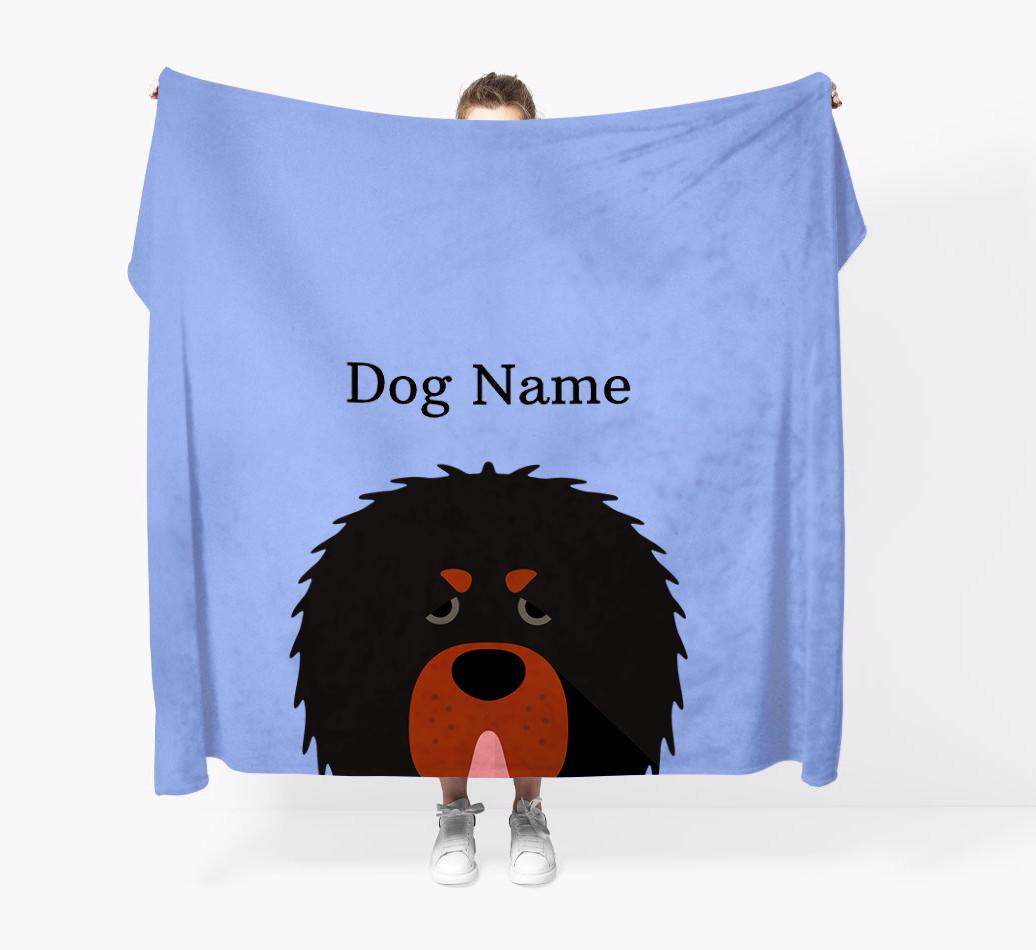 'Peeking Icon' - Personalized {breedFullName} Blanket