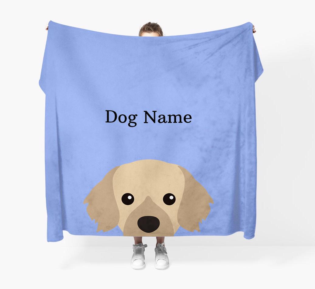 'Peeking Icon' - Personalized {breedFullName} Blanket