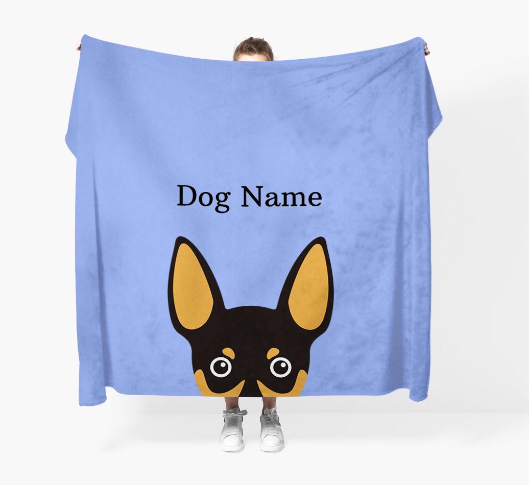 'Peeking Icon' - Personalized {breedFullName} Blanket