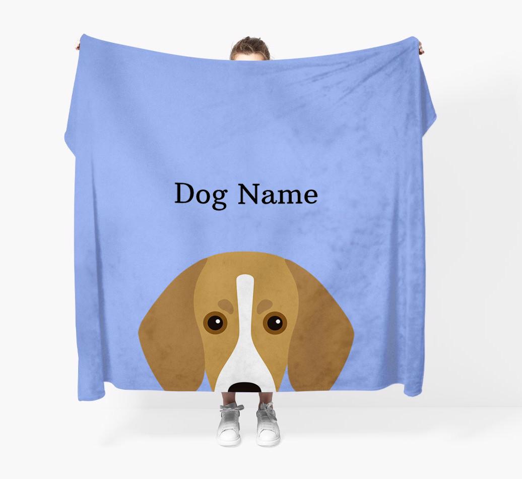 'Peeking Icon' - Personalized {breedFullName} Blanket