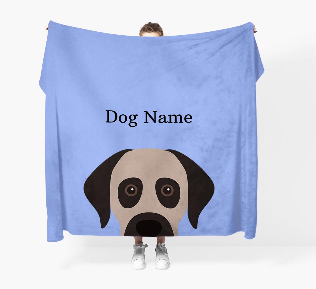 'Peeking Icon' - Personalized {breedFullName} Blanket