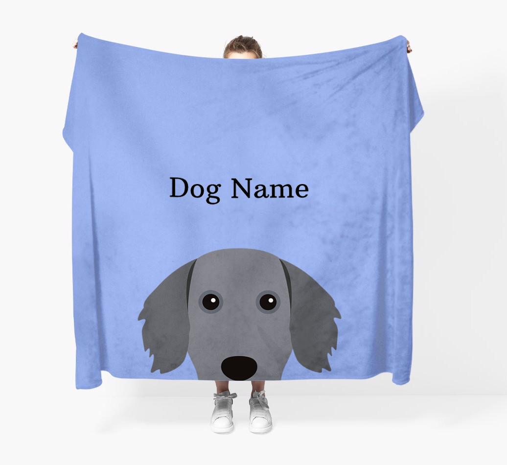 'Peeking Icon' - Personalized {breedFullName} Blanket