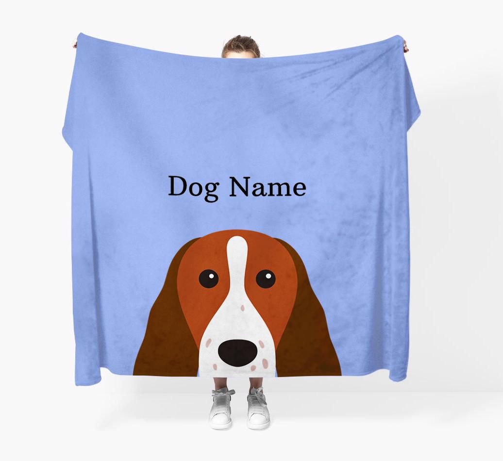 'Peeking Icon' - Personalized {breedFullName} Blanket