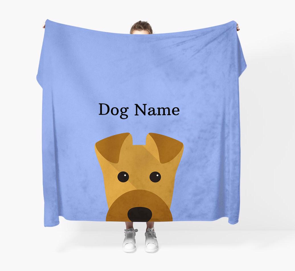 'Peeking Icon' - Personalized {breedFullName} Blanket