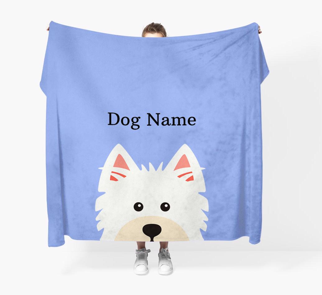 'Peeking Icon' - Personalized {breedFullName} Blanket
