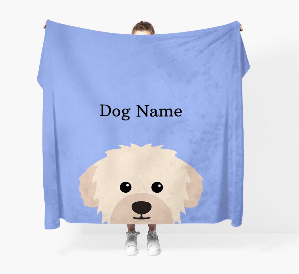 'Peeking Icon' - Personalized {breedFullName} Blanket