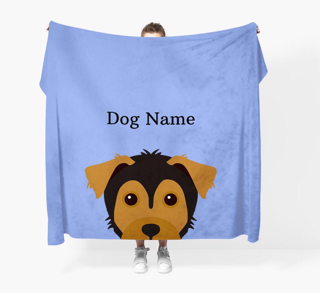 'Peeking Icon' - Personalized {breedFullName} Blanket