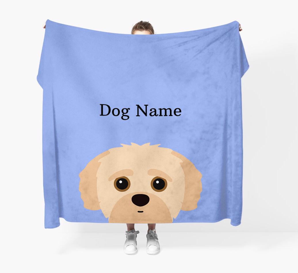 'Peeking Icon' - Personalized {breedFullName} Blanket