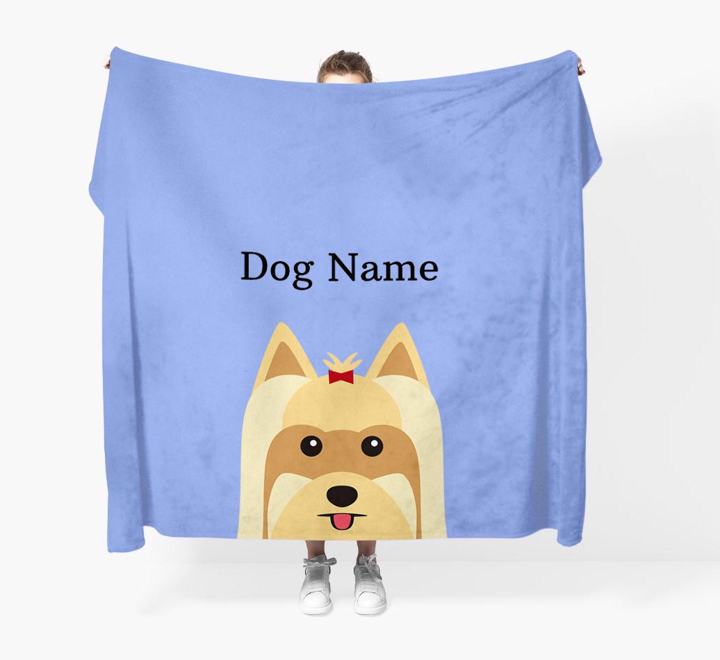 'Peeking Icon' - Personalized {breedFullName} Blanket