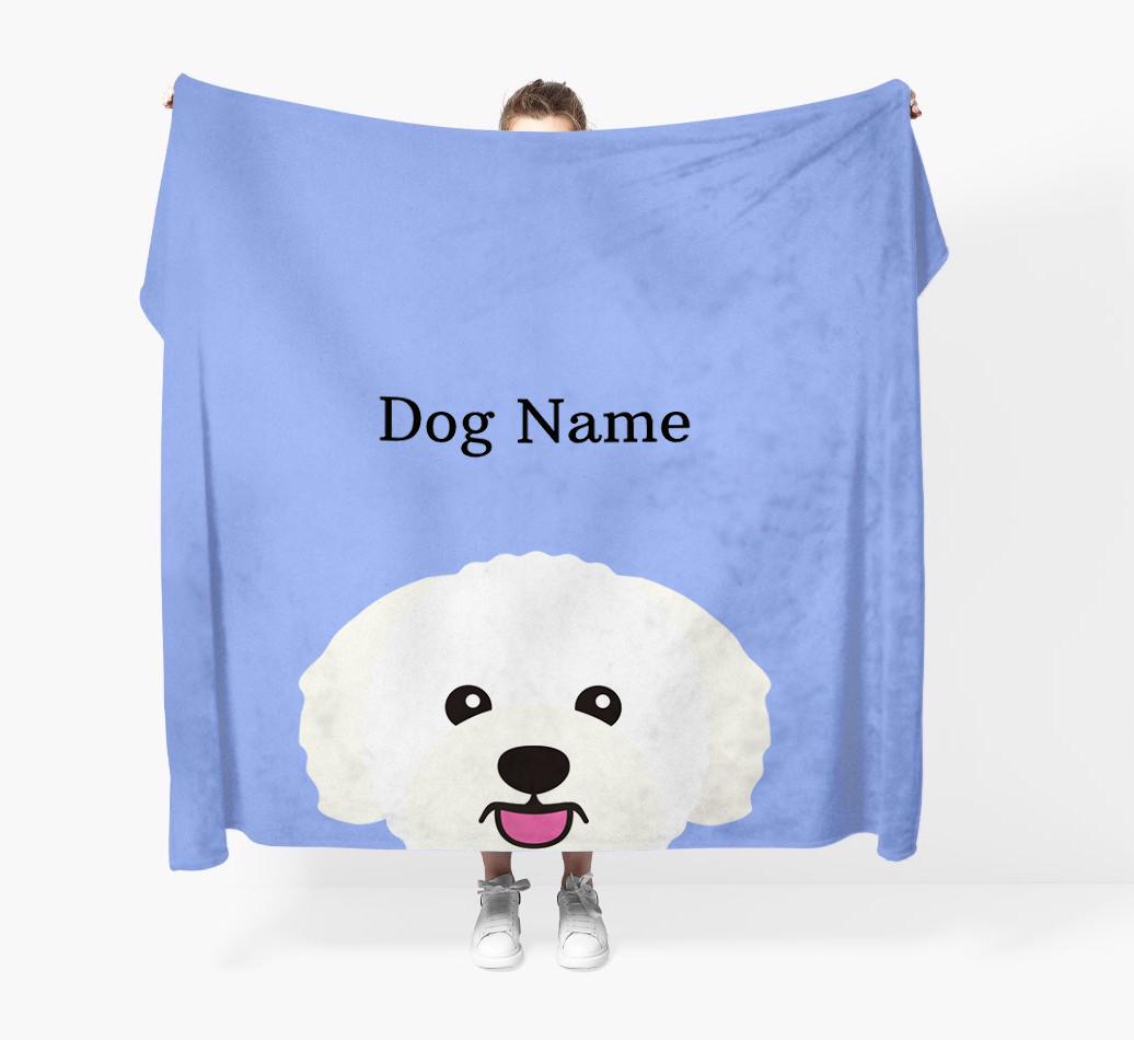 'Peeking Icon' - Personalized {breedFullName} Blanket