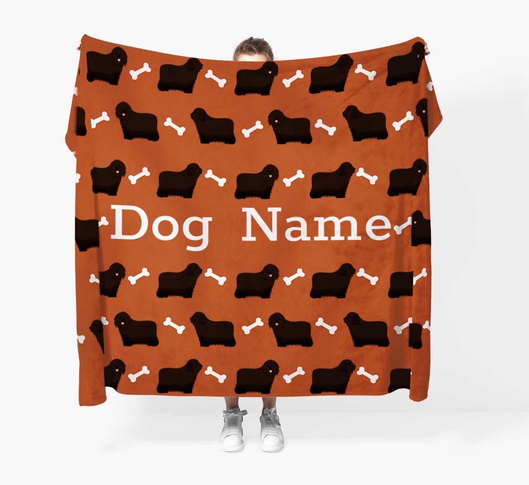 'Bone Pattern' - Personalised {breedFullName} Blanket