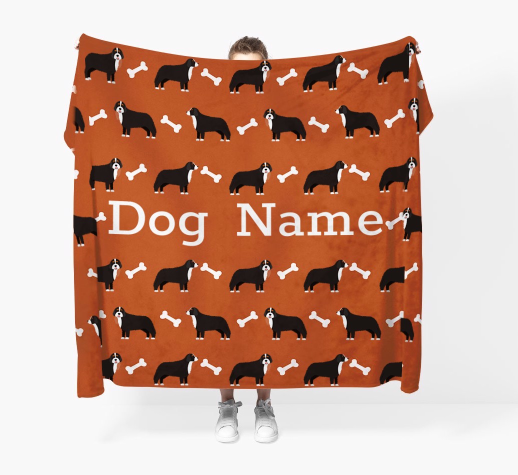 'Bone Pattern' - Personalised {breedFullName} Blanket