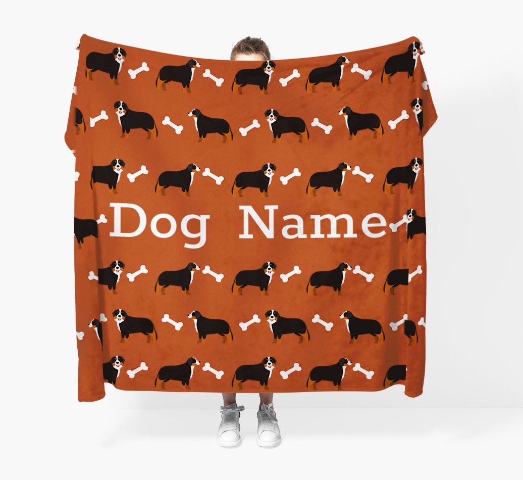 'Bone Pattern' - Personalized {breedFullName} Blanket