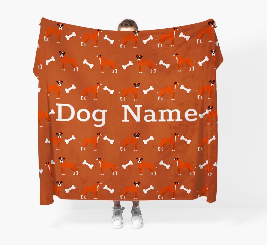 'Bone Pattern' - Personalised {breedFullName} Blanket