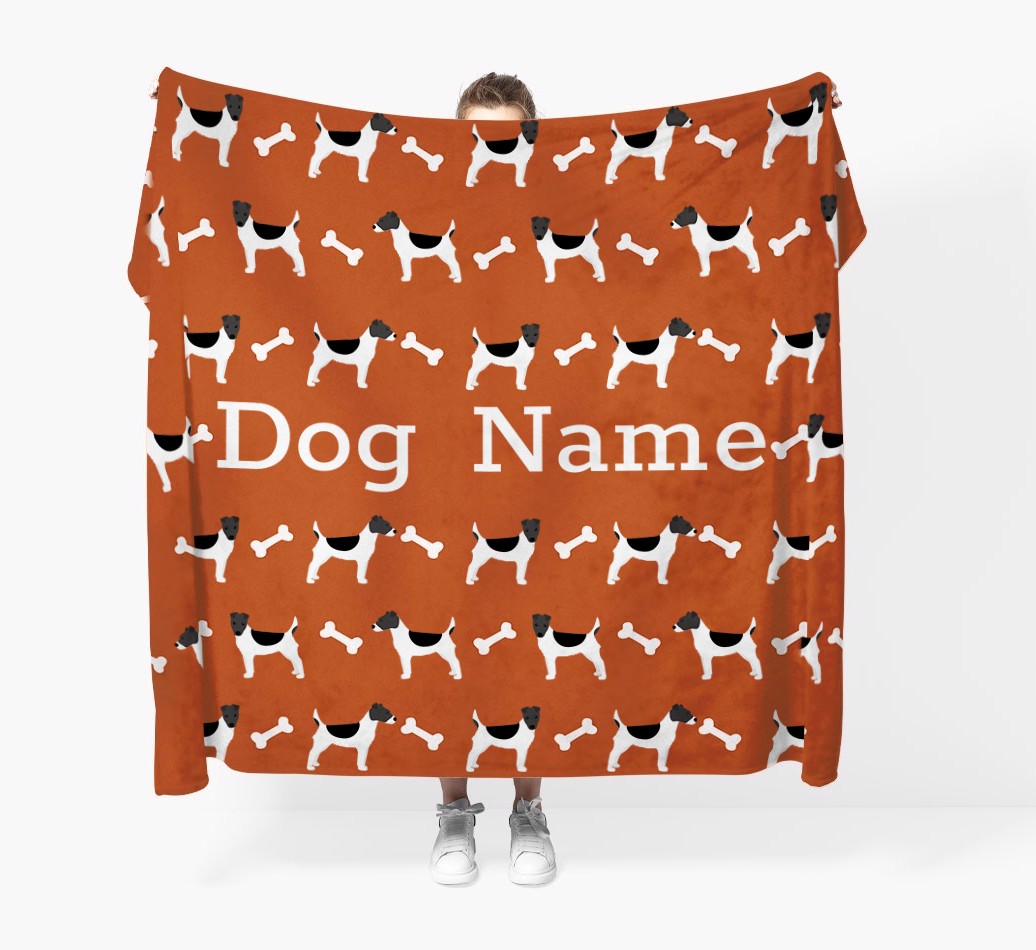 'Bone Pattern' - Personalised {breedFullName} Blanket