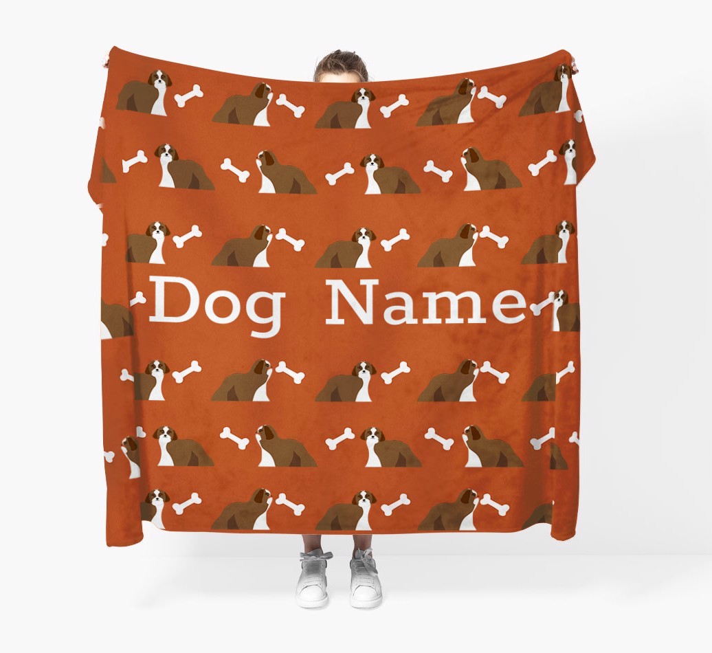 'Bone Pattern' - Personalised {breedFullName} Blanket