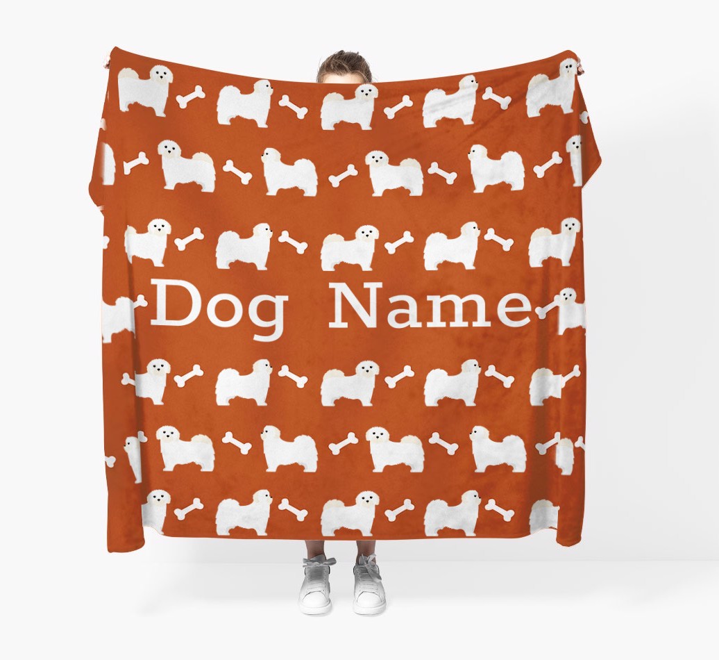 'Bone Pattern' - Personalised {breedFullName} Blanket