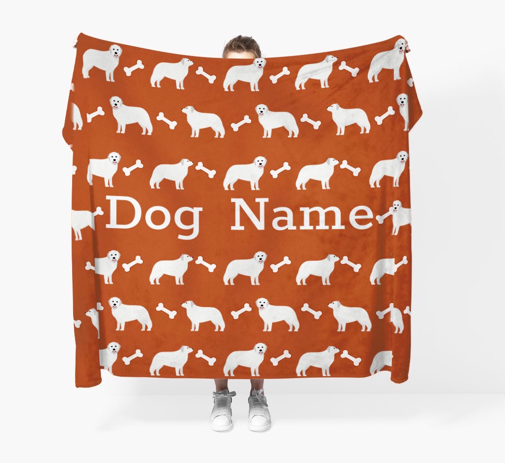 'Bone Pattern' - Personalised {breedFullName} Blanket