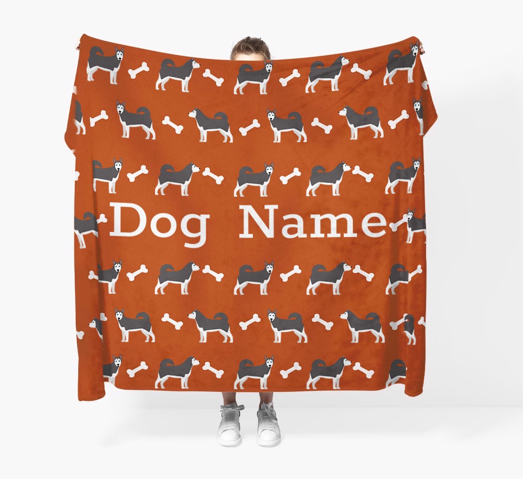 'Bone Pattern' - Personalised {breedFullName} Blanket