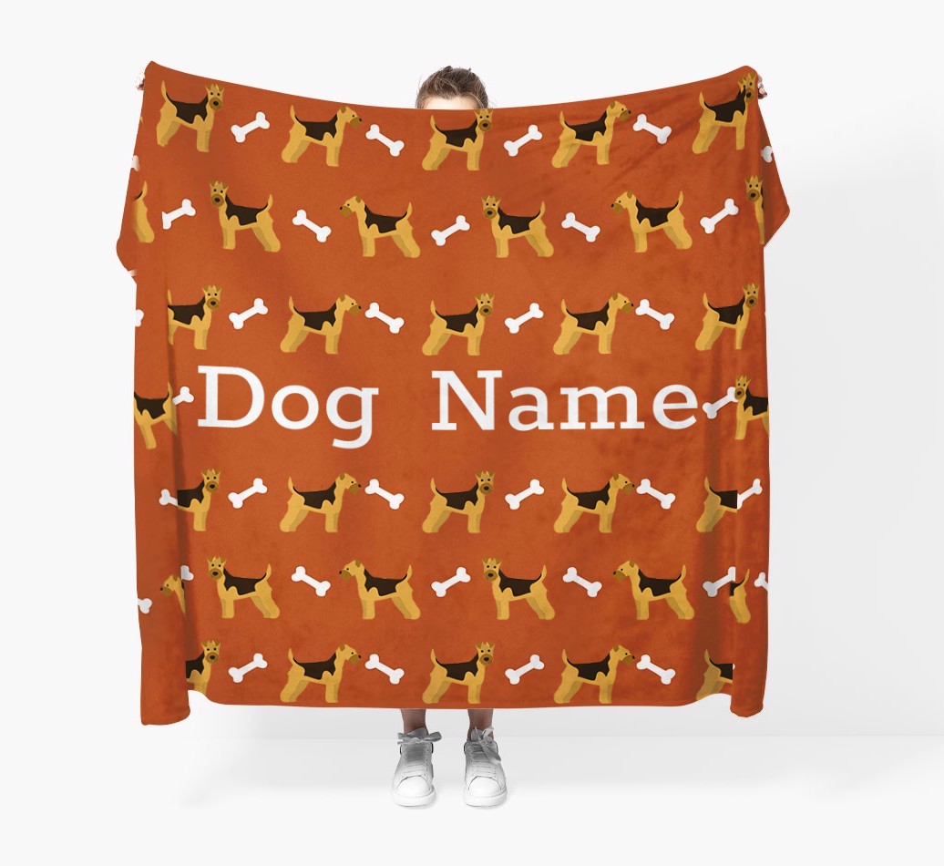 'Bone Pattern' - Personalised {breedFullName} Blanket