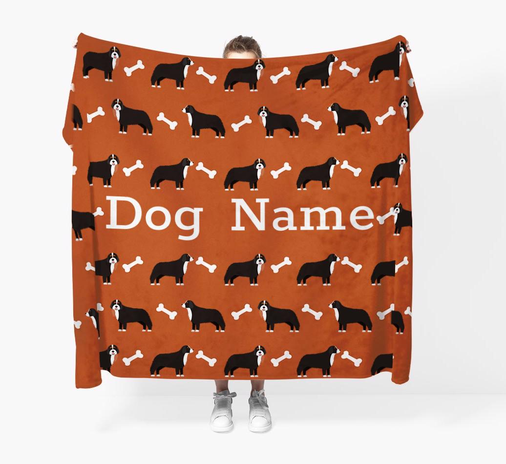 'Bone Pattern' - Personalized {breedFullName} Blanket