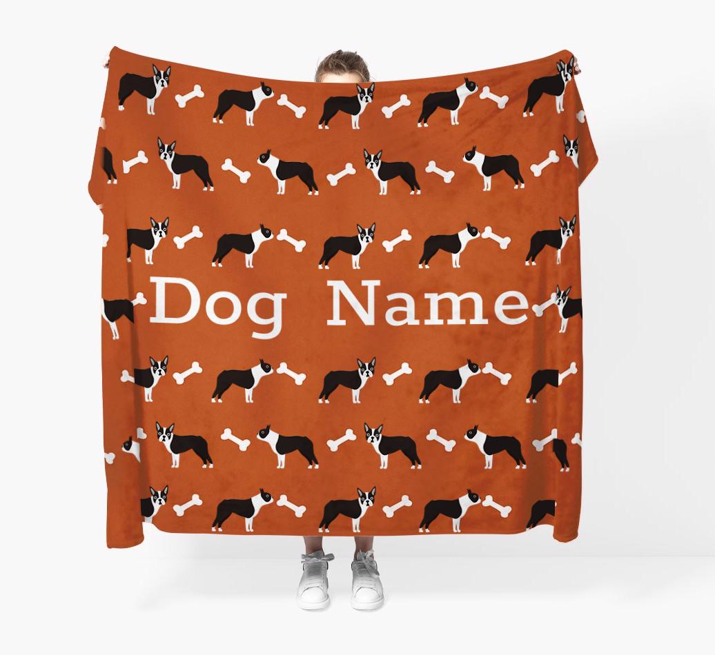 'Bone Pattern' - Personalized {breedFullName} Blanket