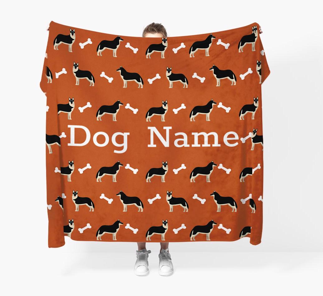 'Bone Pattern' - Personalized {breedFullName} Blanket