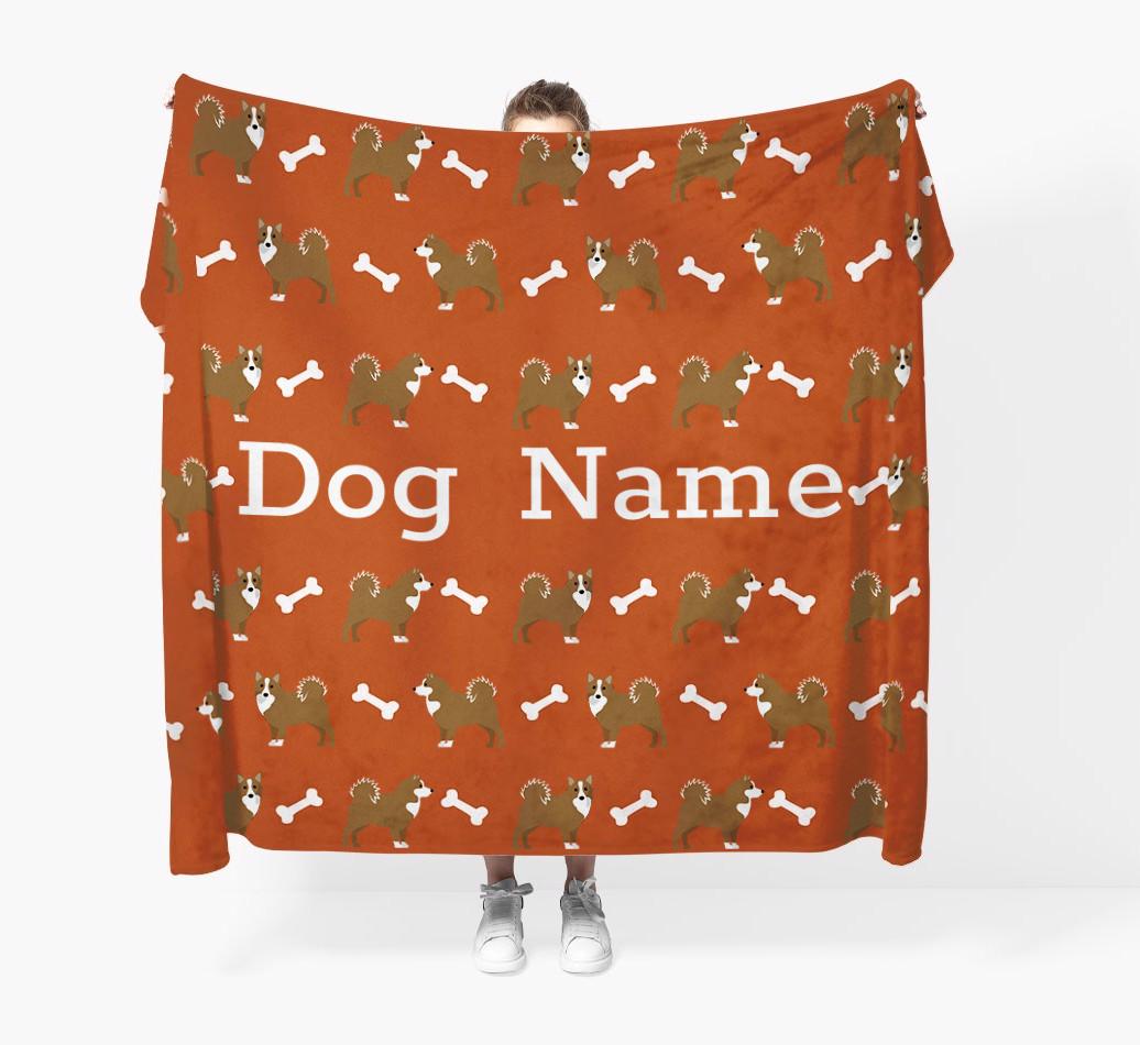 'Bone Pattern' - Personalized {breedFullName} Blanket