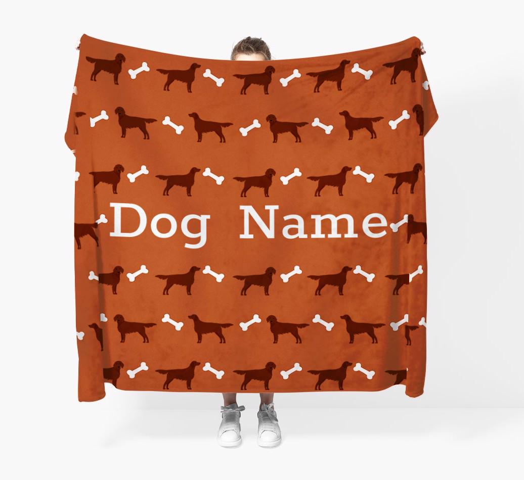 'Bone Pattern' - Personalized {breedFullName} Blanket